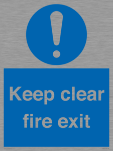 Keep Clear Fire Exit